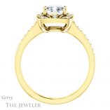 Cushion Cut Forever One Moissanite Engagement Ring #GTJ1009-cushion-fo-y 2 Cushion Cut Forever One Moissanite Engagement Ring #GTJ1009-cushion-fo-y
