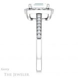 Emerald Cut Forever One Moissanite Engagement Ring #GTJ1009-emerald-fb-w 3 Emerald Cut Forever Brilliant Moissanite Engagement Ring #GTJ1009-emerald-fb-w
