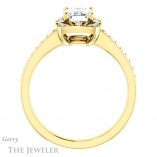 Emerald Cut Forever Brilliant Moissanite Engagement Ring #GTJ1009-emerald-fb-y