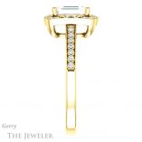 Emerald Cut Forever Brilliant Moissanite Engagement Ring #GTJ1009-emerald-fb-y