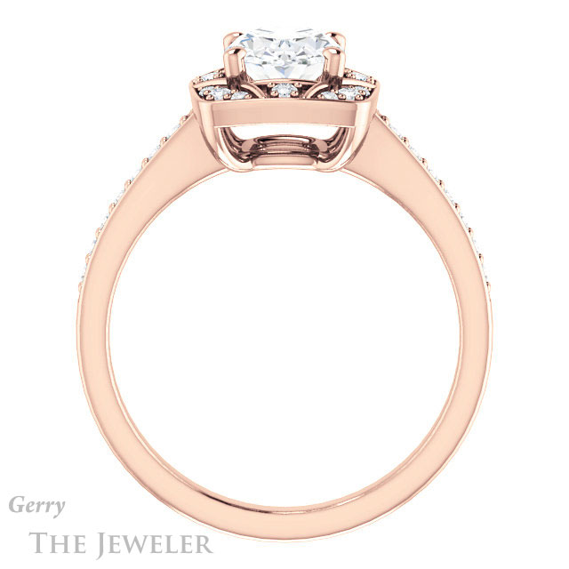 Oval Shaped Forever One Moissanite Engagement Ring #GTJ1009-oval-fo-r