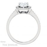 Oval Shaped Forever One Moissanite Engagement Ring #GTJ1009-oval-fo-w 2 Oval Shaped Forever One Moissanite Engagement Ring #GTJ1009-oval-fo-w