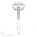 Oval Shaped Forever One Moissanite Engagement Ring #GTJ1009-oval-fo-w 3 Oval Shaped Forever One Moissanite Engagement Ring #GTJ1009-oval-fo-w