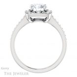 Round Cut Forever One Moissanite Engagement Ring #GTJ1009-round-fo-w 2 Round Cut Forever One Moissanite Engagement Ring #GTJ1009-round-fo-w