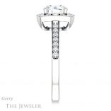 Round Cut Forever One Moissanite Engagement Ring #GTJ1009-round-fo-w 3 Round Cut Forever One Moissanite Engagement Ring #GTJ1009-round-fo-w