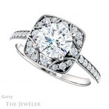 Round Cut Forever One Moissanite Engagement Ring #GTJ1009-round-fo-w 5 Round Cut Forever One Moissanite Engagement Ring #GTJ1009-round-fo-w