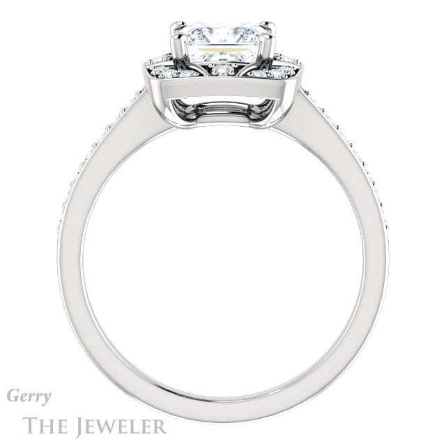 Princess Cut Forever One Moissanite Engagement Ring #GTJ1009-square-fo-w