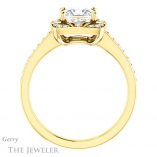 Princess Cut Forever One Moissanite Engagement Ring #GTJ1009-square-fo-y 2 Princess Cut Forever One Moissanite Engagement Ring #GTJ1009-square-fo-y