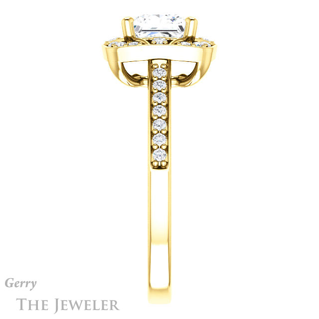 Princess Cut Forever One Moissanite Engagement Ring #GTJ1009-square-fo-y 3 Princess Cut Forever One Moissanite Engagement Ring #GTJ1009-square-fo-y