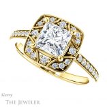 Princess Cut Forever One Moissanite Engagement Ring #GTJ1009-square-fo-y 5 Princess Cut Forever One Moissanite Engagement Ring #GTJ1009-square-fo-y