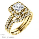 Princess Cut Forever One Moissanite Engagement Ring #GTJ1009-square-fo-y 6 Princess Cut Forever One Moissanite Engagement Ring #GTJ1009-square-fo-y