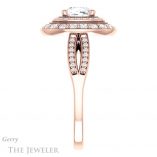 Cushion Cut Forever One Moissanite Engagement Ring #GTJ1010-cushion-fo-r 3 Cushion Cut Forever One Moissanite Engagement Ring #GTJ1010-cushion-fo-r