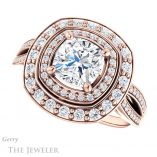 Cushion Cut Forever One Moissanite Engagement Ring #GTJ1010-cushion-fo-r 5 Cushion Cut Forever One Moissanite Engagement Ring #GTJ1010-cushion-fo-r