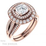Cushion Cut Forever One Moissanite Engagement Ring #GTJ1010-cushion-fo-r 6 Cushion Cut Forever One Moissanite Engagement Ring #GTJ1010-cushion-fo-r