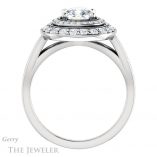 Cushion Cut Forever One Moissanite Engagement Ring #GTJ1010-cushion-fo-w 2 Cushion Cut Forever One Moissanite Engagement Ring #GTJ1010-cushion-fo-w
