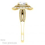 Cushion Cut Forever One Moissanite Engagement Ring #GTJ1010-cushion-fo-y 3 Cushion Cut Forever One Moissanite Engagement Ring #GTJ1010-cushion-fo-y