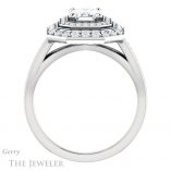 Emerald Cut Forever Brilliant Moissanite Engagement Ring #GTJ1010-emerald-fb-w