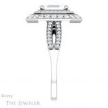 Emerald Cut Forever Brilliant Moissanite Engagement Ring #GTJ1010-emerald-fb-w