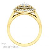 Marquise Cut Forever One Moissanite Engagement Ring #GTJ1010-marquise-fb-y 2 Marquise Cut Forever Brilliant Moissanite Engagement Ring #GTJ1010-marquise-fb-y