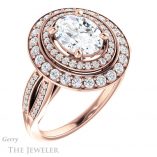 Oval Shaped Forever One Moissanite Engagement Ring #GTJ1010-oval-fo-r 4 Oval Shaped Forever One Moissanite Engagement Ring #GTJ1010-oval-fo-r