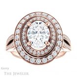 Oval Shaped Forever One Moissanite Engagement Ring #GTJ1010-oval-fo-r 1 Oval Shaped Forever One Moissanite Engagement Ring #GTJ1010-oval-fo-r