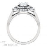 Oval Shaped Forever One Moissanite Engagement Ring #GTJ1010-oval-fo-w 2 Oval Shaped Forever One Moissanite Engagement Ring #GTJ1010-oval-fo-w