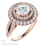 Round Cut Forever One Moissanite Engagement Ring #GTJ1010-round-fo-r 4 Round Cut Forever One Moissanite Engagement Ring #GTJ1010-round-fo-r