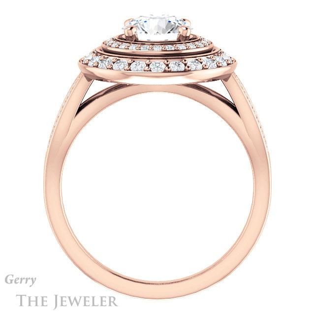 Round Cut Forever One Moissanite Engagement Ring #GTJ1010-round-fo-r 2 Round Cut Forever One Moissanite Engagement Ring #GTJ1010-round-fo-r