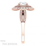 Round Cut Forever One Moissanite Engagement Ring #GTJ1010-round-fo-r 3 Round Cut Forever One Moissanite Engagement Ring #GTJ1010-round-fo-r