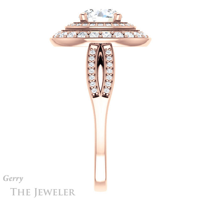 Round Cut Forever One Moissanite Engagement Ring #GTJ1010-round-fo-r 3 Round Cut Forever One Moissanite Engagement Ring #GTJ1010-round-fo-r