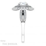 Round Cut Forever One Moissanite Engagement Ring #GTJ1010-round-fo-w 3 Round Cut Forever One Moissanite Engagement Ring #GTJ1010-round-fo-w