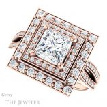 Princess Cut Forever One Moissanite Engagement Ring #GTJ1010-square-fo-r 5 Princess Cut Forever One Moissanite Engagement Ring #GTJ1010-square-fo-r