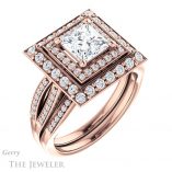 Princess Cut Forever One Moissanite Engagement Ring #GTJ1010-square-fo-r 6 Princess Cut Forever One Moissanite Engagement Ring #GTJ1010-square-fo-r