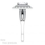 Princess Cut Forever One Moissanite Engagement Ring #GTJ1010-square-fo-w 3 Princess Cut Forever One Moissanite Engagement Ring #GTJ1010-square-fo-w