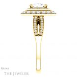 Princess Cut Forever One Moissanite Engagement Ring #GTJ1010-square-fo-y 3 Princess Cut Forever One Moissanite Engagement Ring #GTJ1010-square-fo-y