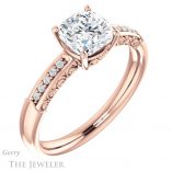 Cushion Cut Forever One Moissanite Engagement Ring #GTJ1011-cushion-fo-r 4 Cushion Cut Forever One Moissanite Engagement Ring #GTJ1011-cushion-fo-r