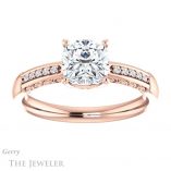 Cushion Cut Forever One Moissanite Engagement Ring #GTJ1011-cushion-fo-r 1 Cushion Cut Forever One Moissanite Engagement Ring #GTJ1011-cushion-fo-r