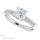 Cushion Cut Forever One Moissanite Engagement Ring #GTJ1011-cushion-fo-w 5 Cushion Cut Forever One Moissanite Engagement Ring #GTJ1011-cushion-fo-w