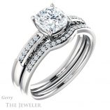 Cushion Cut Forever One Moissanite Engagement Ring #GTJ1011-cushion-fo-w 6 Cushion Cut Forever One Moissanite Engagement Ring #GTJ1011-cushion-fo-w