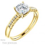Cushion Cut Forever One Moissanite Engagement Ring #GTJ1011-cushion-fo-y