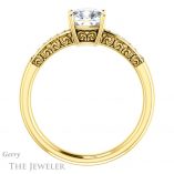 Cushion Cut Forever One Moissanite Engagement Ring #GTJ1011-cushion-fo-y
