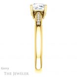 Cushion Cut Forever One Moissanite Engagement Ring #GTJ1011-cushion-fo-y