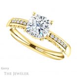 Cushion Cut Forever One Moissanite Engagement Ring #GTJ1011-cushion-fo-y