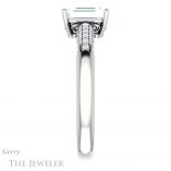 Emerald Cut Forever One Moissanite Engagement Ring #GTJ1011-emerald-fb-w 3 Emerald Cut Forever Brilliant Moissanite Engagement Ring #GTJ1011-emerald-fb-w