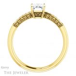 Emerald Cut Forever One Moissanite Engagement Ring #GTJ1011-emerald-fb-y 2 Emerald Cut Forever Brilliant Moissanite Engagement Ring #GTJ1011-emerald-fb-y