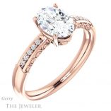 Oval Shaped Forever One Moissanite Engagement Ring #GTJ1011-oval-fo-r
