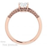 Oval Shaped Forever One Moissanite Engagement Ring #GTJ1011-oval-fo-r