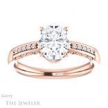 Oval Shaped Forever One Moissanite Engagement Ring #GTJ1011-oval-fo-r