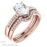 Oval Shaped Forever One Moissanite Engagement Ring #GTJ1011-oval-fo-r