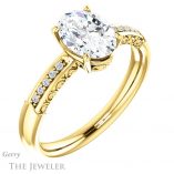 Oval Shaped Forever One Moissanite Engagement Ring #GTJ1011-oval-fo-y 4 Oval Shaped Forever One Moissanite Engagement Ring #GTJ1011-oval-fo-y